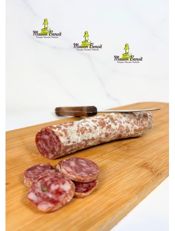 saucisson au canard et au poivre vert