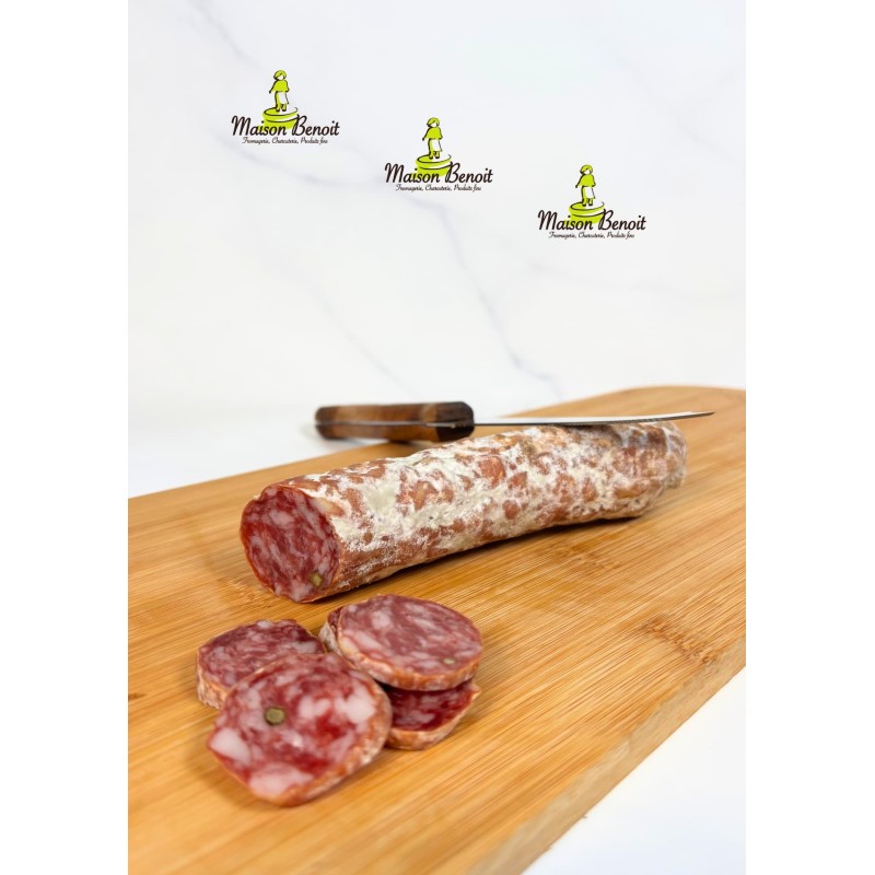 saucisson au canard et au poivre vert